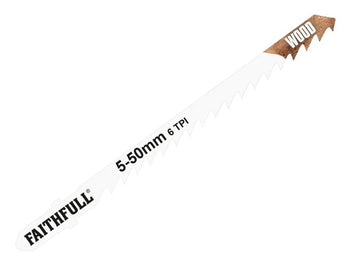 Faithfull Jigsaw Blades Wood T244D (Pack of 5) | FAIJBT244D