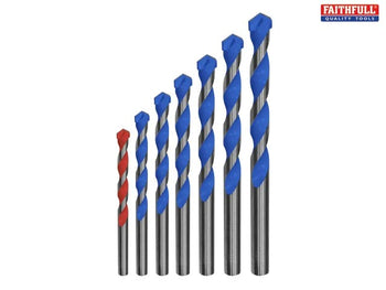 Faithfull Multi Construction Drill Set 7 Piece | FAIMCDSET7