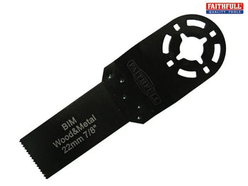 Faithfull Multi-Functional Tool Flush Cut Wood / Bi-Metal Blade 22mm | FAIMFWM22