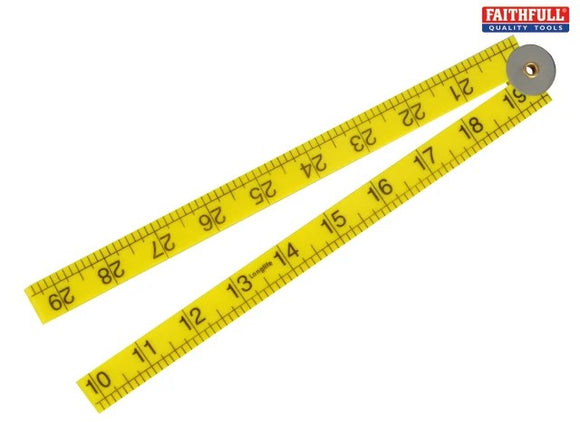 Faithfull Folding Rule Yellow ABS Plastic 1m / 39'' | FAIRULEFOLD