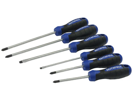 Faithfull Boxed Soft Grip Screwdriver Set 6 Piece | FAISDSET6PRO