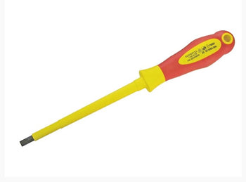 Faithfull VDE Soft Grip Screwdriver Parallel Slotted Tip 6.5 x 150mm | FAISDVDE65