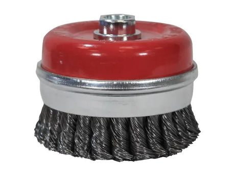 Faithfull Wire Cup Brush Twist Knot 100mm M14x2 x 0.50mm Steel Wire | FAIWBT100