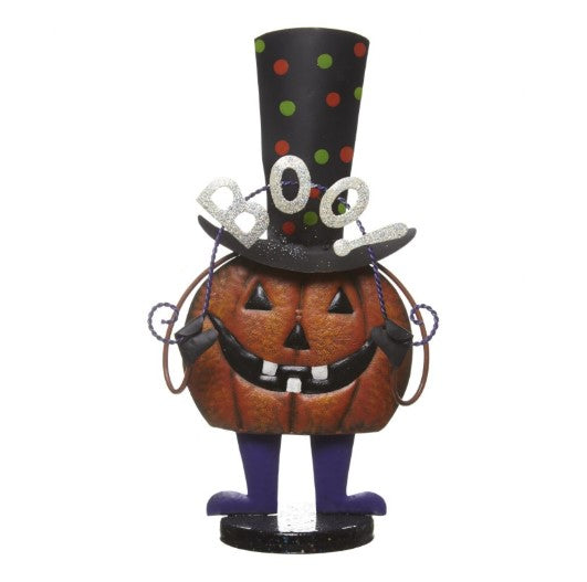 Bobbing Metal Boo Pumpkin | FAZ025