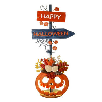 Metal Pumpkin Happy Halloween Decor 110.5cm | FCP106
