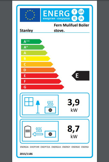 Waterford Stanley Fern Eco Stove 15.5kW Boiler Stove - Matt Black | FESFHBSE