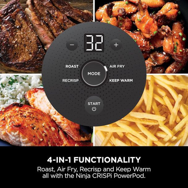 Ninja CRISPi 4in1 Portable Glass Air Fryer - Sage | FN101UKSG