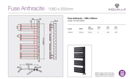 Fuse Tower Radiator with Aromawell - Anthracite