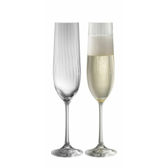 Galway Crystal Erne Champagne Flute Glass Pair | G320032
