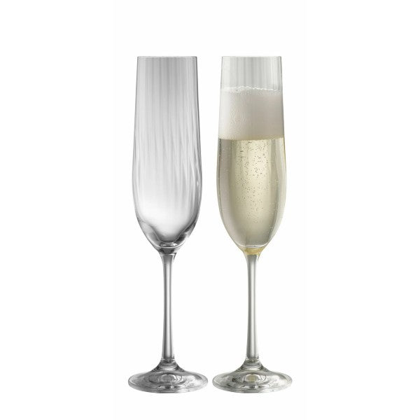 Galway Crystal Erne Champagne Flute Glass Pair | G320032