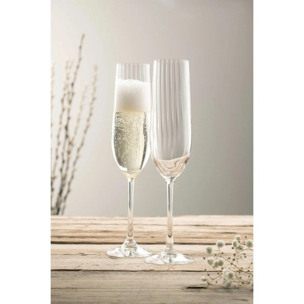 Galway Crystal Erne Champagne Flute Glass Pair | G320032