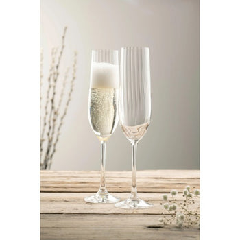Galway Crystal Erne Champagne Flute Glass Pair | G320032