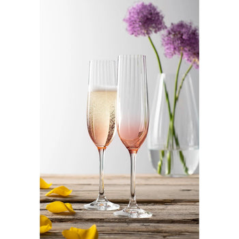 Erne Champagne Flute Glass Pair Blush | G322012
