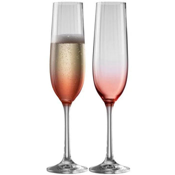 Erne Champagne Flute Glass Pair Blush | G322012