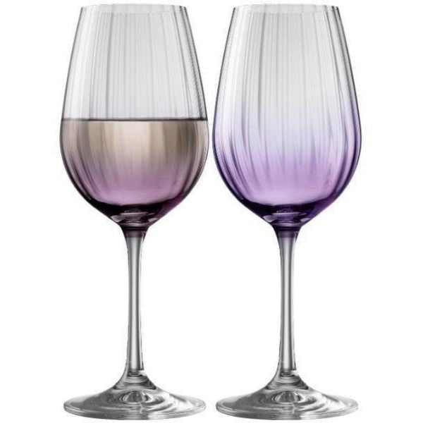 Galway Crystal Erne Wine Glass Pair Amethyst | G324002