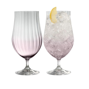 Galway Crystal Erne Craft Beer/Cocktail Glass Pair Amethyst | G324052