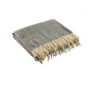 Herringbone Dark Grey Throw | GTX14