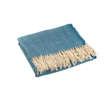 Herringbone Throw - Atlantic Blue - 145 X 185cm | GTX76