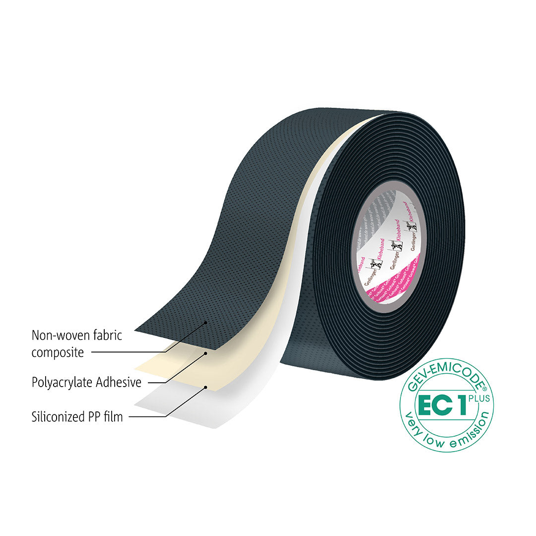Gerband 386 Very High Tack Black Cloth Tape 100mm | AR9023