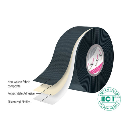 Gerband 386 Very High Tack Black Cloth Tape 100mm | AR9023