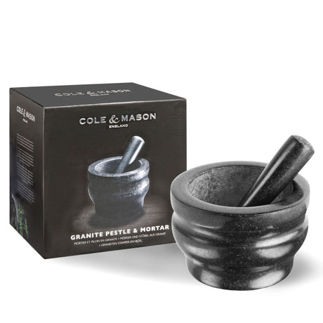 Cole & Mason Worcester Black Granite Pestle & Mortar 18cm / 7" | H100379