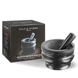 Cole & Mason Worcester Black Granite Pestle & Mortar 18cm / 7" | H100379