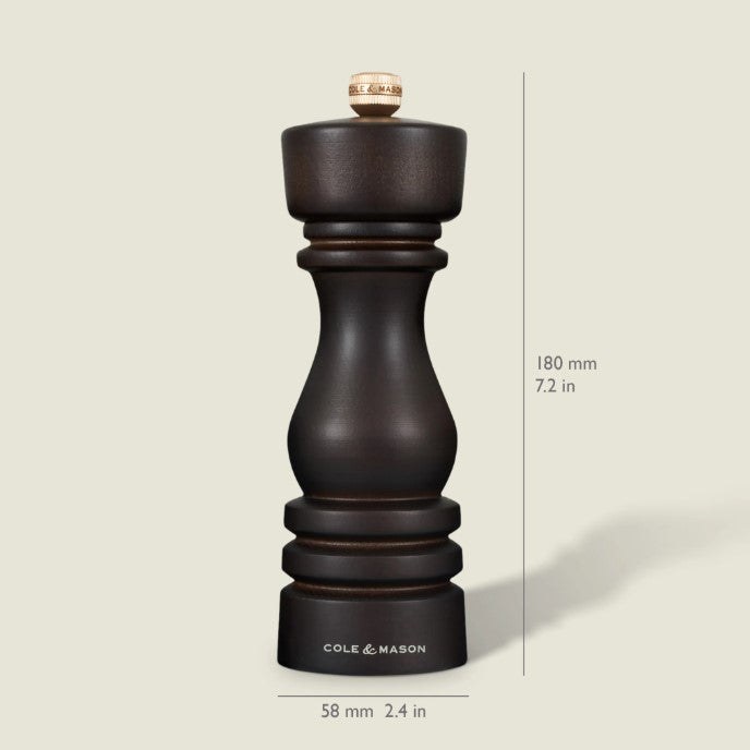 Cole & Mason London 180mm Chocolate Wood Salt Mill | H233078