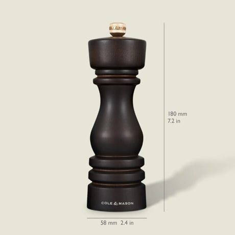 Cole & Mason London 180mm Chocolate Wood Salt Mill | H233078