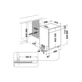 Hotpoint 14 Place Semi Integrated Dishwasher - Stainless Steel | H3B L626 X UK