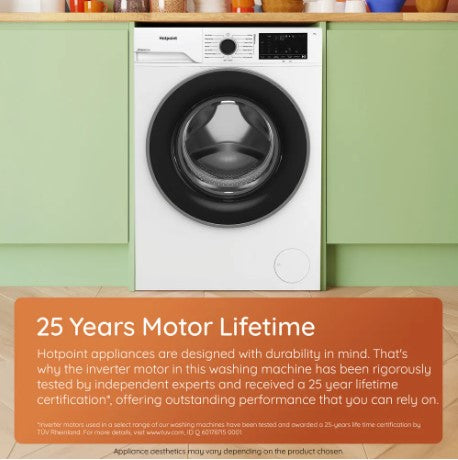 Hotpoint 10kg Fabric Care Freestanding Washing Machine - White | HB 103 CARE UK