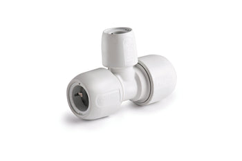 Wavin Hep2O Branch Reduced Tee 90° 22mm x 22mm x 15mm White | HD13/22W