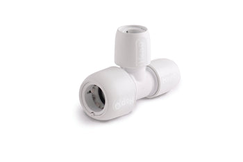 Wavin Hep2O Branch And One End Reduced Tee 22mm x 15mm x 15mm White | HD14/22W