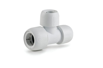 Wavin Hep2O Branch And One End Reduced Tee 28mm x 22mm x 22mm White | HD14/28W
