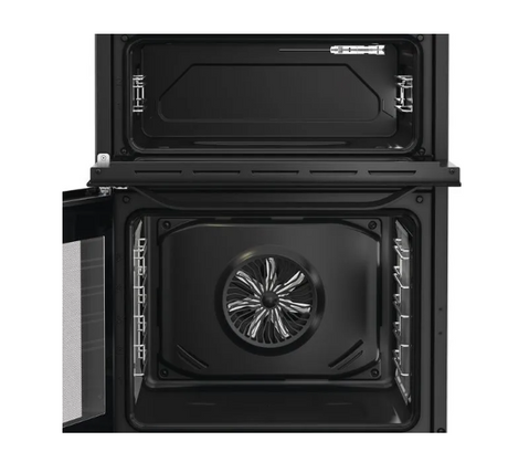 Hotpoint 60cm Freestanding Electric Double Cooker with Air Fry - Black | HDE6VDCASB1