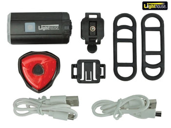 Lighthouse Elite Rechargeable LED Bike Light Set | L/HEBIKEFRR