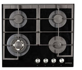 NordMende 60cm Black Glass Gas Hob - Black | HGX603BGL