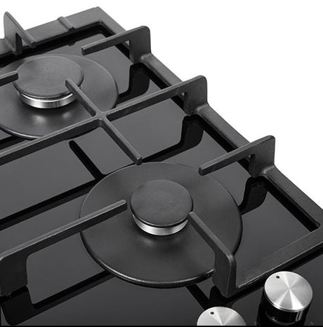 NordMende 60cm Black Glass Gas Hob - Black | HGX603BGL