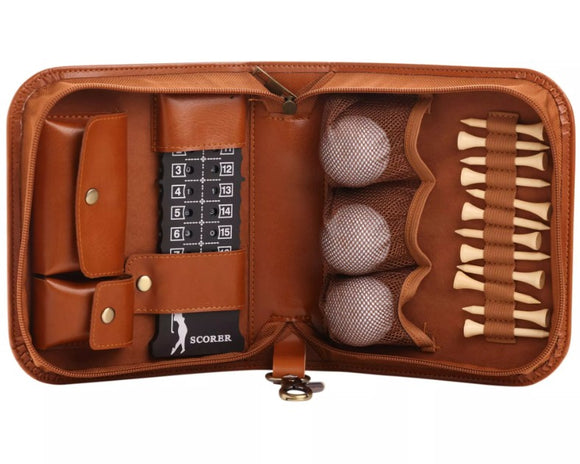 Harvey Makin Golfers Accessories Gift Set - Tan | HM2724