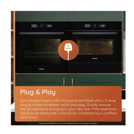 Hotpoint Class 3 Built In Microwave & Grill 38cm | HPMK12CXUK