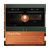 Hotpoint Class 3 Built In Microwave & Grill 38cm | HPMK12CXUK