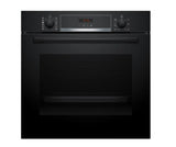 Bosch Series 4 Built-in Single Oven with Added Steam Function - Black | HQA574BB3B
