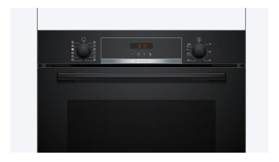 Bosch Series 4 Built-in Single Oven with Added Steam Function - Black | HQA574BB3B
