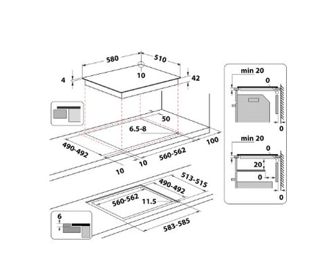 Hotpoint 60cm Ceramic Touch Control Hob | HR612CH