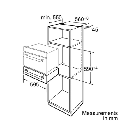 Bosch 14cm Warming Drawer | HSC140650B