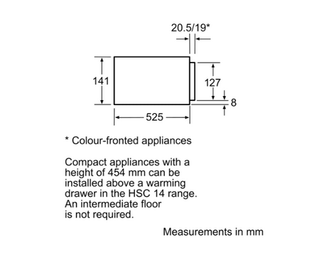 Bosch 14cm Warming Drawer | HSC140650B