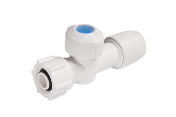 Wavin Hep2O Straight Service Valve 1/2" x 15mm White | HX18/15W