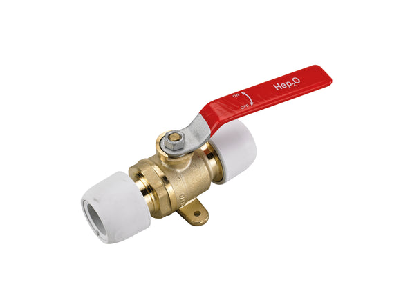 Wavin Hep2O Brass Plated Ball Valve 22mm x 22mm | HX22/22W