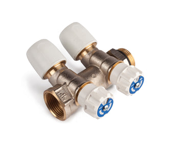 Wavin Hep2O 2 Port Valved Manifold 0.75"x 15mm | HX92T/15W
