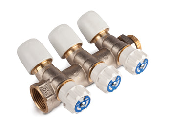 Wavin Hep2O 3 Port Valved Manifold 0.75" x 15mm | HX93T/15W