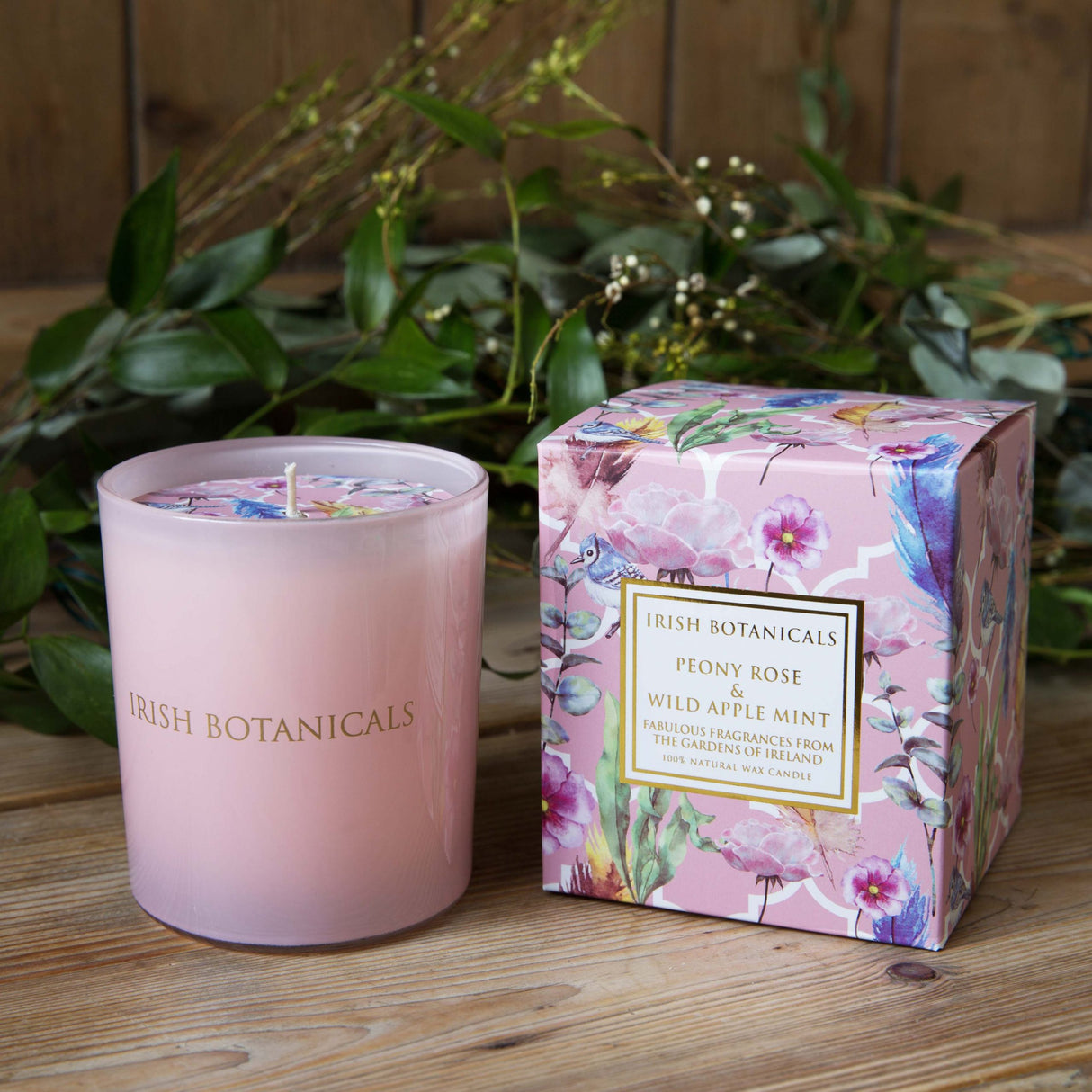 Irish Botanicals Peony & Wild Apple Mint Candle | IB-PEONY89